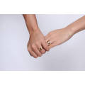 Hermosa shinny gold ip wedding parejas anillos joyas